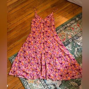 Floral Pink and Orange Women's Dress UO